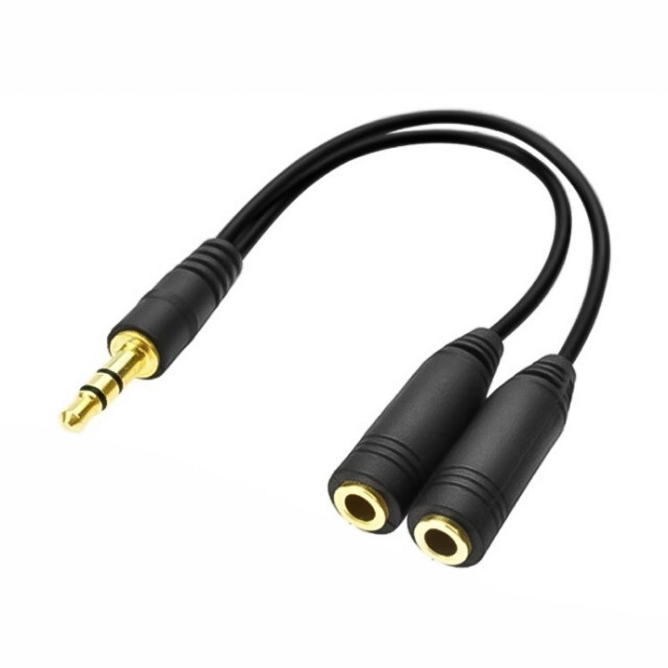 3.5mm Male to Dual 3.5mm Female Earphone Splitter adapter, Length: Approx 25cm, 3.5mm Male to 2 x 3.5mm Female - HoMEdemic™ 