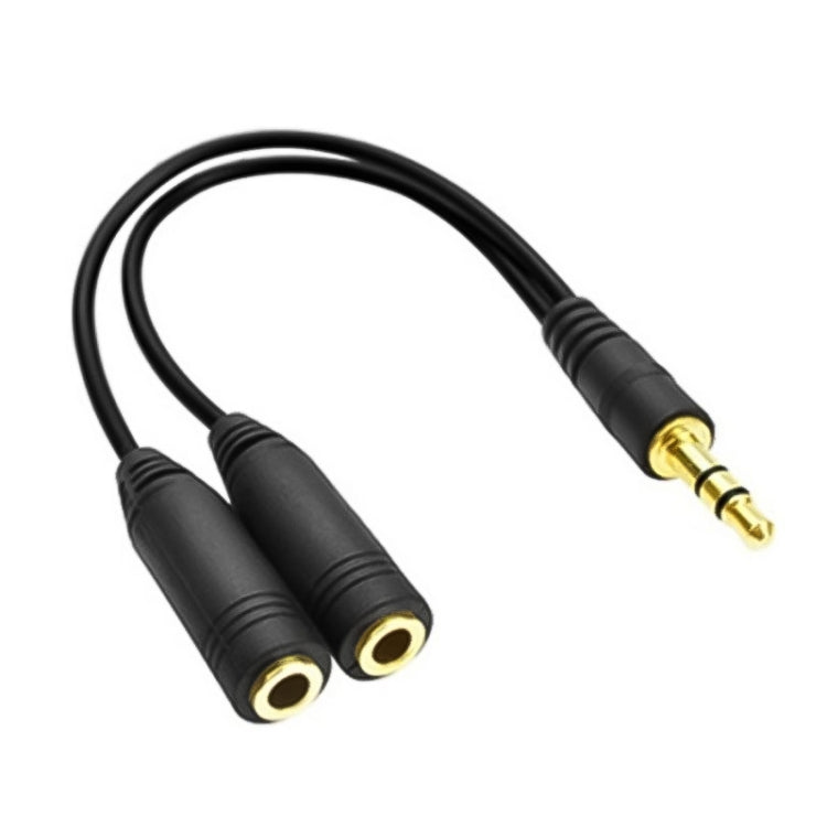 3.5mm Male to Dual 3.5mm Female Earphone Splitter adapter, Length: Approx 25cm, 3.5mm Male to 2 x 3.5mm Female - HoMEdemic™ 