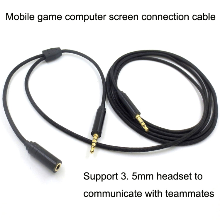 3.5mm Voice Party Live Recording Audio Cable Mobile Game Projection Computer Chat Link Cable(Black) - HoMEdemic™ 