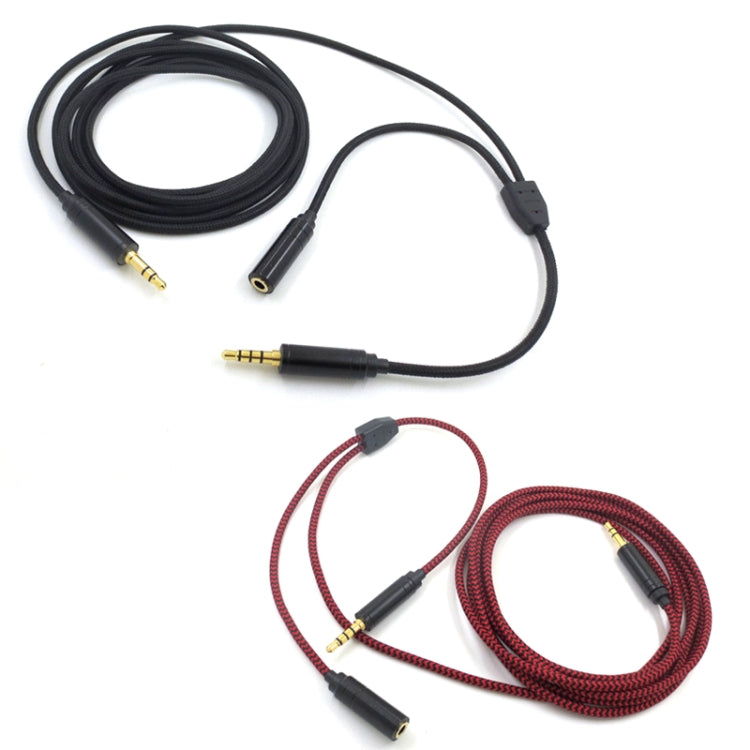 3.5mm Voice Party Live Recording Audio Cable Mobile Game Projection Computer Chat Link Cable(Red Black) - HoMEdemic™ 