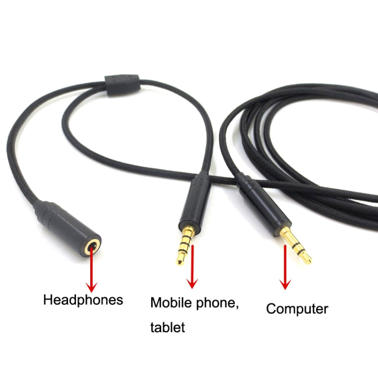 3.5mm Voice Party Live Recording Audio Cable Mobile Game Projection Computer Chat Link Cable(Red Black) - HoMEdemic™ 