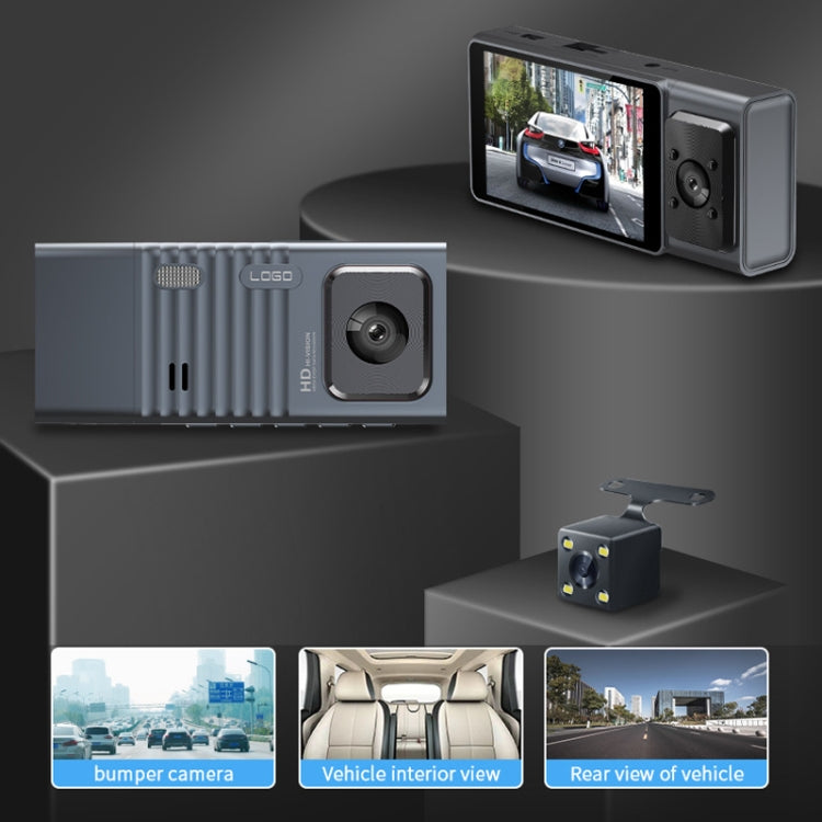 3 Camera Lens 3-inch IPS Screen WiFi Car Dash Cam 1080P Night Vision Dash Camera for Cars 32G - HoMEdemic™ 