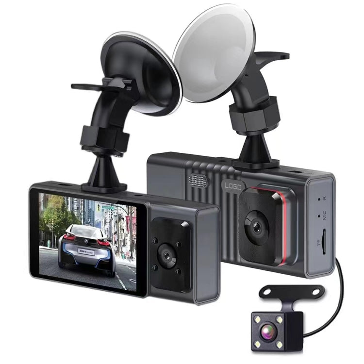 3 Camera Lens 3-inch IPS Screen WiFi Car Dash Cam 1080P Night Vision Dash Camera for Cars 64G - HoMEdemic™ 