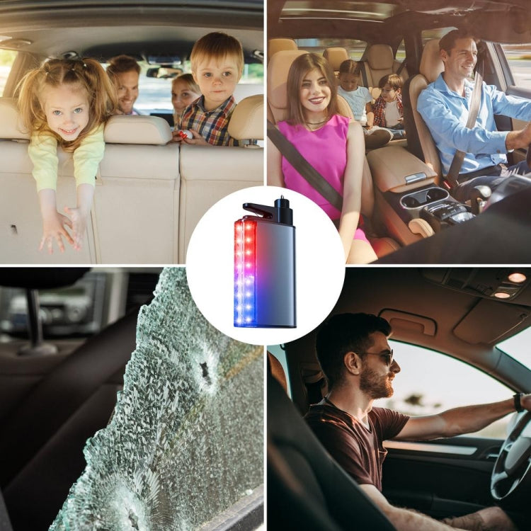 3 In 1 Car Safety Hammer Flashlight Emergency Light With Alarm(Black) - HoMEdemic™ 