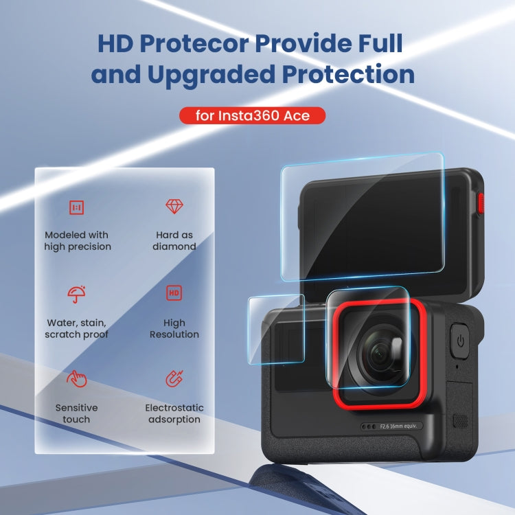 3 In 1 For Insta360 ACE aMagisn Tempered Film Protective Stickers Sports Camera Accessories - HoMEdemic™ 