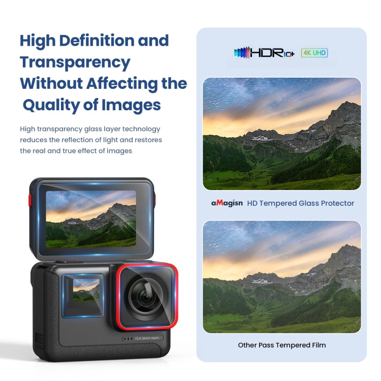 3 In 1 For Insta360 ACE aMagisn Tempered Film Protective Stickers Sports Camera Accessories - HoMEdemic™ 