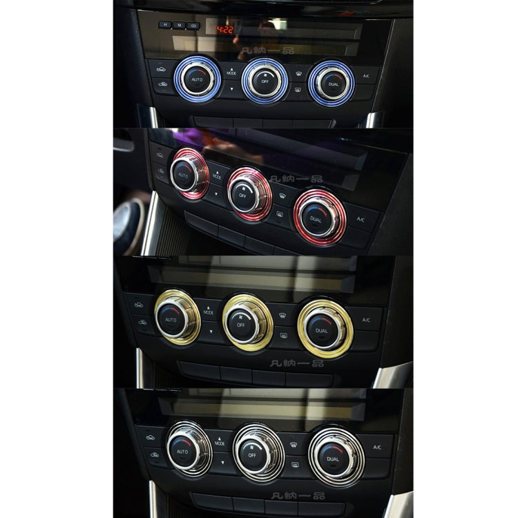 3 PCS Car Aluminum Air Conditioner Knob Case For ATENZA, For ATENZA(Gold), For ATENZA(Blue), For ATENZA(Red), For ATENZA(Silver) - HoMEdemic™ 