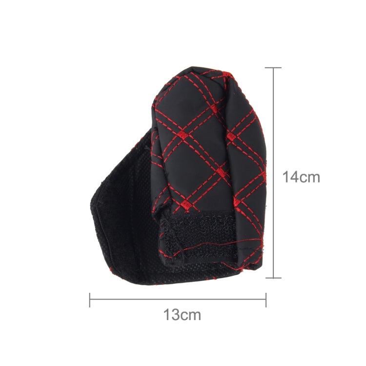 3 PCS Car Hand Brake Cover Shift Knob Gear Stick Cushion Sets Rear View Mirror Sets Cover Car Accessory Interior Decoration Pad, 3 PCS Red, 3 PCS White - HoMEdemic™ 