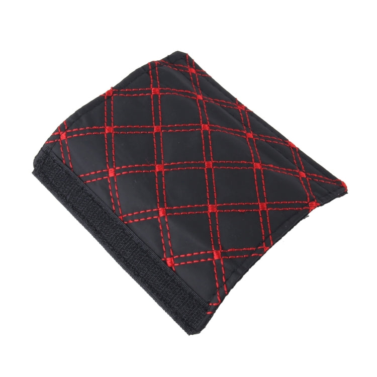3 PCS Car Hand Brake Cover Shift Knob Gear Stick Cushion Sets Rear View Mirror Sets Cover Car Accessory Interior Decoration Pad, 3 PCS Red, 3 PCS White - HoMEdemic™ 