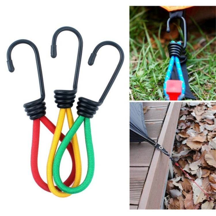3 PCS Outdoor Camping Tent Elastic Rope Buckle High Elasticity Fixed Straps Camping Accessories, Random Color Delivery, Elastic Rope Buckle - HoMEdemic™ 