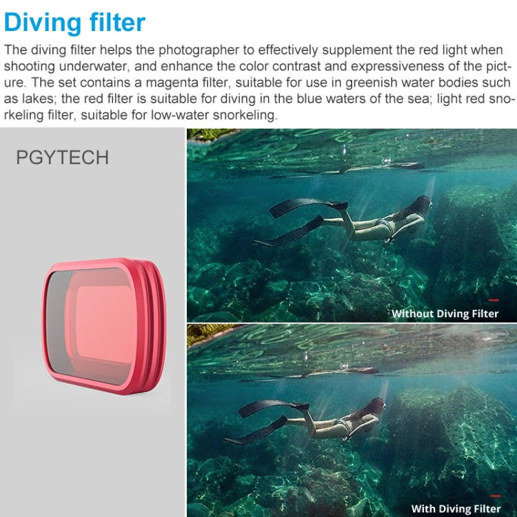 3 PCS PGYTECH P-18C-017 Profession Diving Lens Filter Suit for DJI Osmo Pocket - HoMEdemic™ 