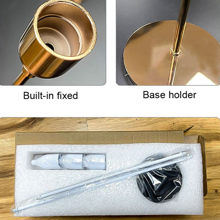 3 PCS / Set Home Decoration Wedding Wrought Iron Candle Holder, Style: Thick Bottom (Gold) - HoMEdemic™ 