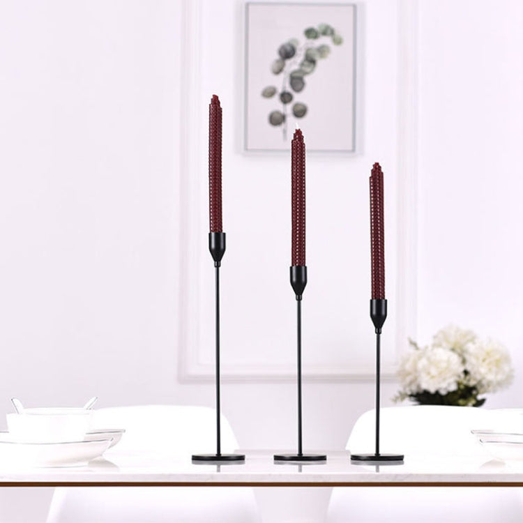 3 PCS / Set Home Decoration Wedding Wrought Iron Candle Holder, Style: Thick Bottom (Gold) - HoMEdemic™ 