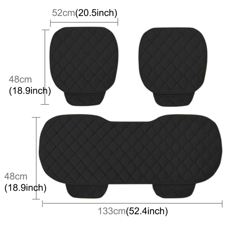 3 PCS / Set Luxurious Warm Car Seat Cover Cushion Universal Front Back Seat Covers Car Non-slip Chair Pad Warm Car Mats No Back Plush Cushion - HoMEdemic™ 