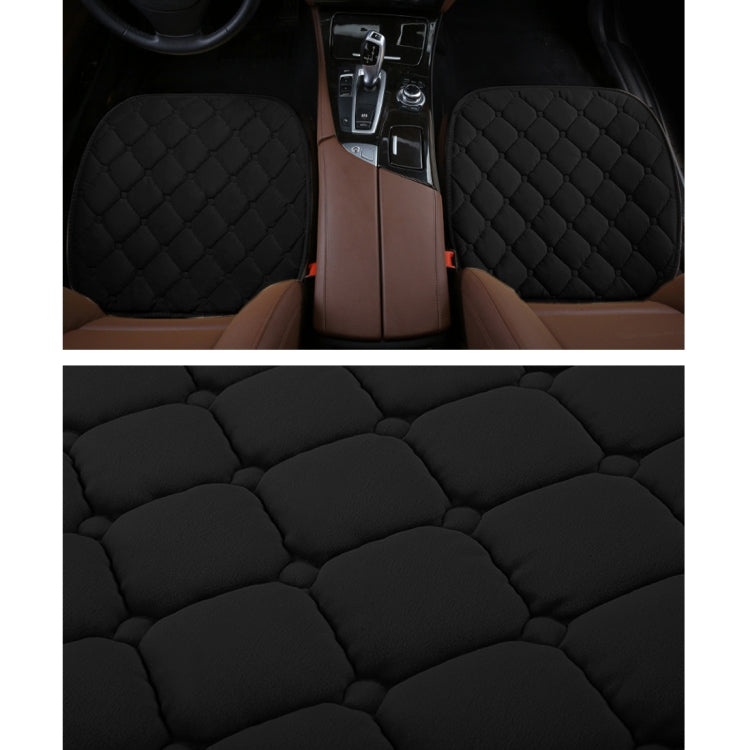 3 PCS / Set Luxurious Warm Car Seat Cover Cushion Universal Front Back Seat Covers Car Non-slip Chair Pad Warm Car Mats No Back Plush Cushion - HoMEdemic™ 