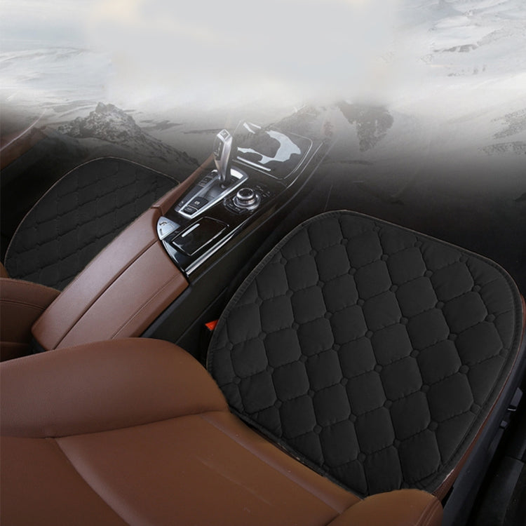 3 PCS / Set Luxurious Warm Car Seat Cover Cushion Universal Front Back Seat Covers Car Non-slip Chair Pad Warm Car Mats No Back Plush Cushion - HoMEdemic™ 