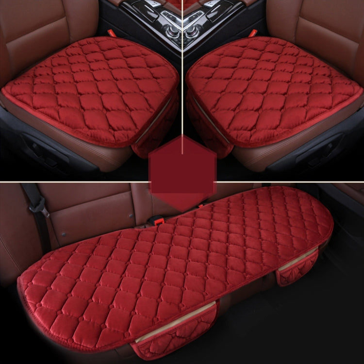 3 PCS / Set Luxurious Warm Car Seat Cover Cushion Universal Front Back Seat Covers Car Non-slip Chair Pad Warm Car Mats No Back Plush Cushion - HoMEdemic™ 
