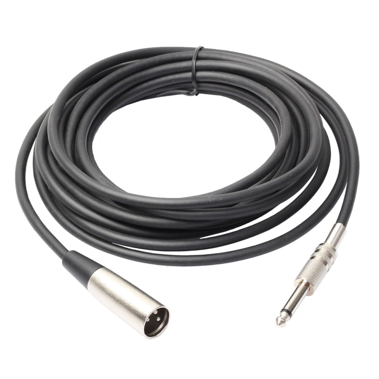 3-Pin Male to 1/4 inch (6.35mm) Mono Shielded Microphone Audio Cord Cable, Length: 1.8m, Length: 3m, Length: 5m, Length: 7.6m, Length: 10m - HoMEdemic™ 