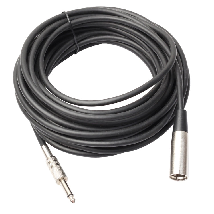 3-Pin Male to 1/4 inch (6.35mm) Mono Shielded Microphone Audio Cord Cable, Length: 1.8m, Length: 3m, Length: 5m, Length: 7.6m, Length: 10m - HoMEdemic™ 