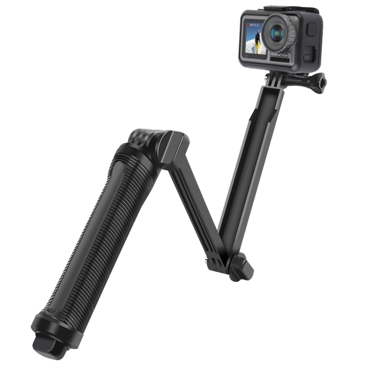 3-Way Monopod + Tripod + Grip Super Portable Magic Mount Selfie Stick for GoPro, Insta360, DJI and Other Action Cameras, Length of Extension: 20-62cm - HoMEdemic™ 