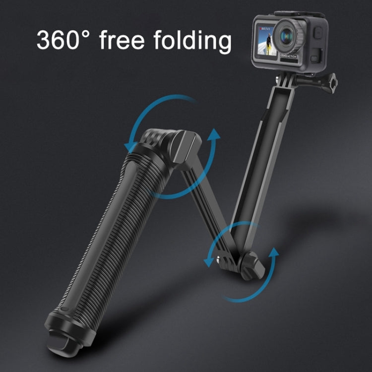 3-Way Monopod + Tripod + Grip Super Portable Magic Mount Selfie Stick for GoPro, Insta360, DJI and Other Action Cameras, Length of Extension: 20-62cm - HoMEdemic™ 