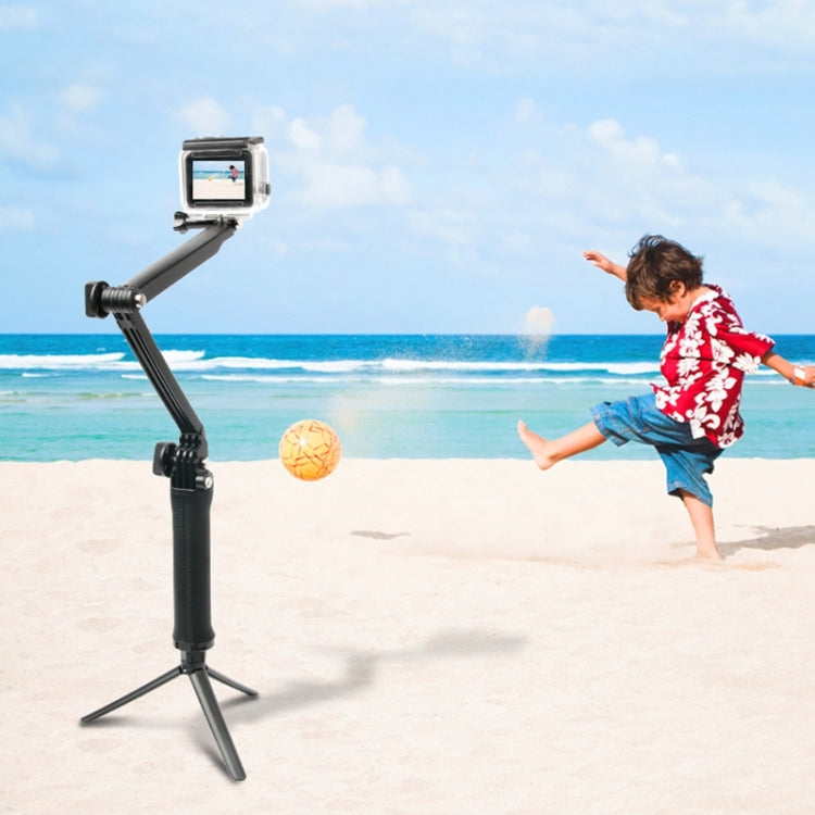 3-Way Monopod + Tripod + Grip Super Portable Magic Mount Selfie Stick for GoPro, Insta360, DJI and Other Action Cameras, Length of Extension: 20-62cm - HoMEdemic™ 