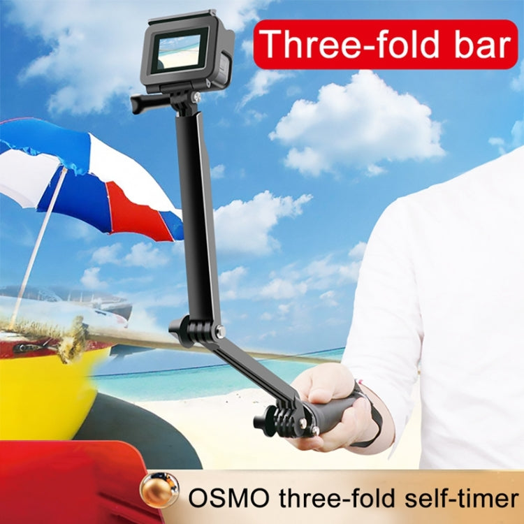 3-Way Monopod + Tripod + Grip Super Portable Magic Mount Selfie Stick for GoPro, Insta360, DJI and Other Action Cameras, Length of Extension: 20-62cm - HoMEdemic™ 