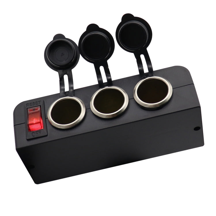 3 in 1 12-24V 16A Car Cigarette Lighter Socket with Overload Protection Switch Control, 3 in 1 12-24V 16A - HoMEdemic™ 
