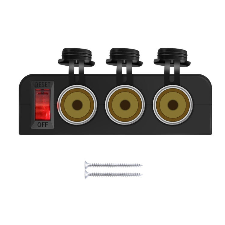 3 in 1 12-24V 16A Car Cigarette Lighter Socket with Overload Protection Switch Control, 3 in 1 12-24V 16A - HoMEdemic™ 