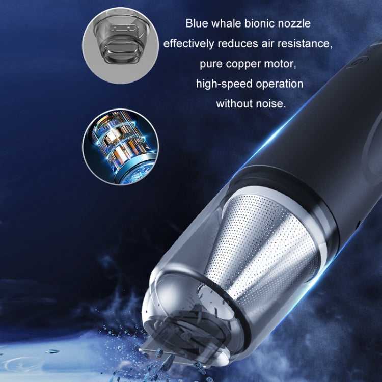 3 in 1 Mini Wireless Charging Handheld Car Vacuum Cleaner(Stainless Steel Filter Black) - HoMEdemic™ 