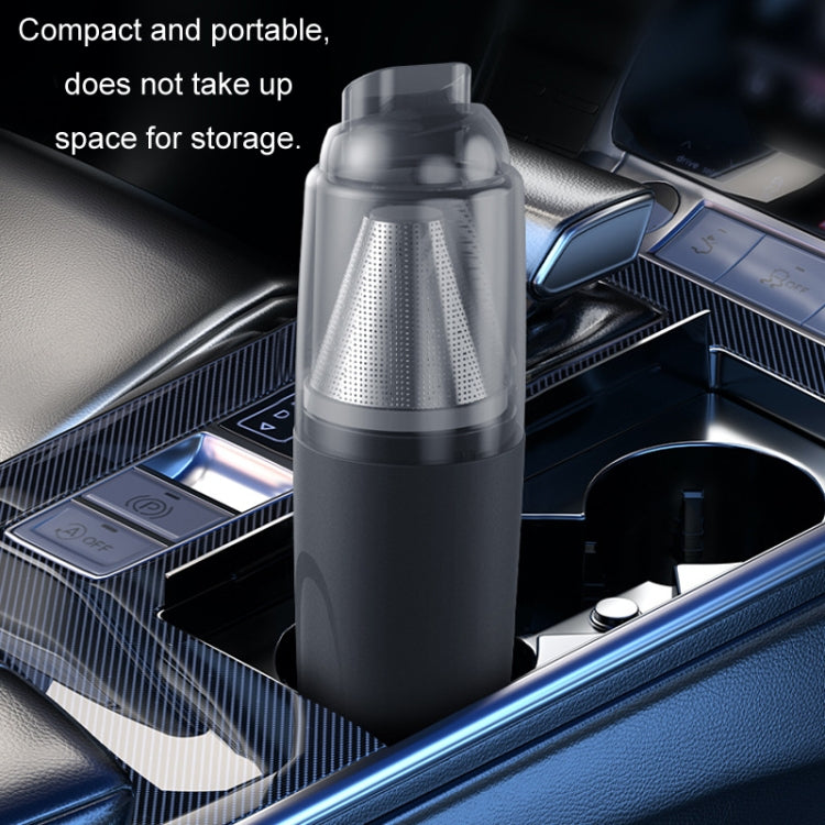 3 in 1 Mini Wireless Charging Handheld Car Vacuum Cleaner(Stainless Steel Filter Black) - HoMEdemic™ 