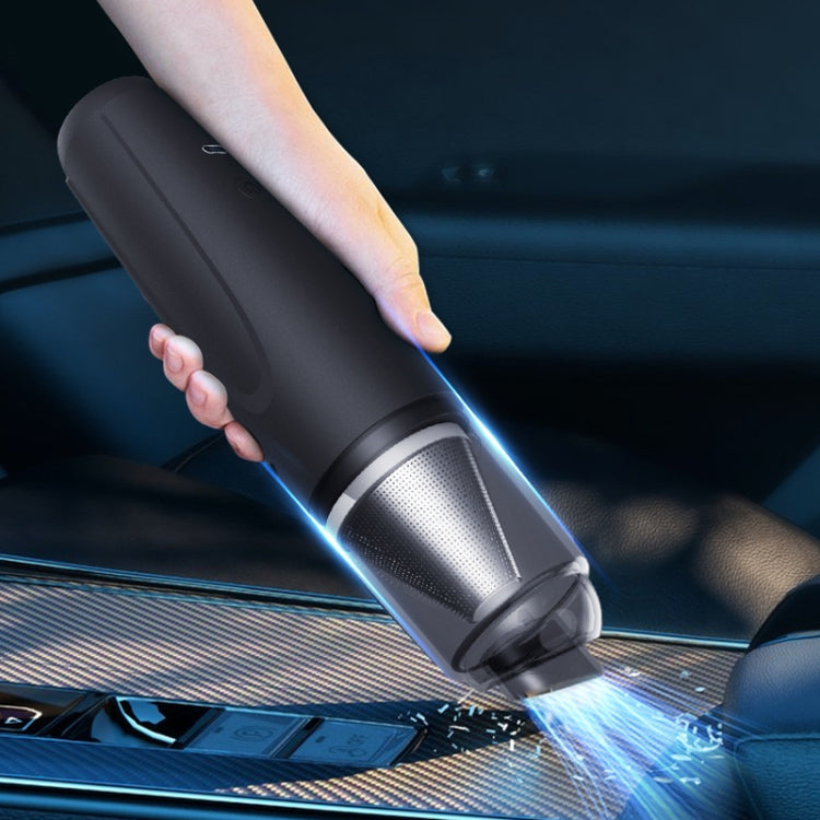 3 in 1 Mini Wireless Charging Handheld Car Vacuum Cleaner(Stainless Steel Filter Black) - HoMEdemic™ 