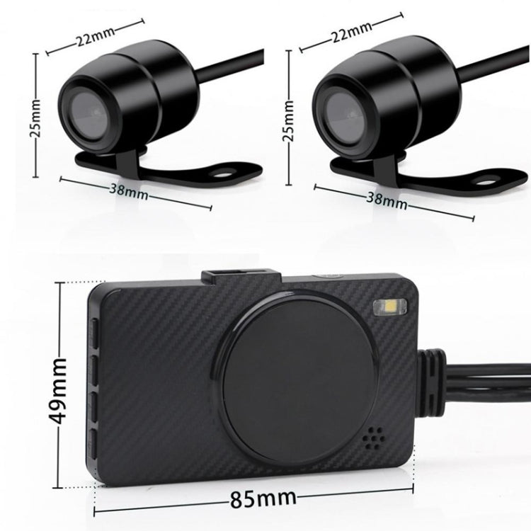 3 inch Motorcycle High-definition Dual-lens Driving Recorder - HoMEdemic™ 