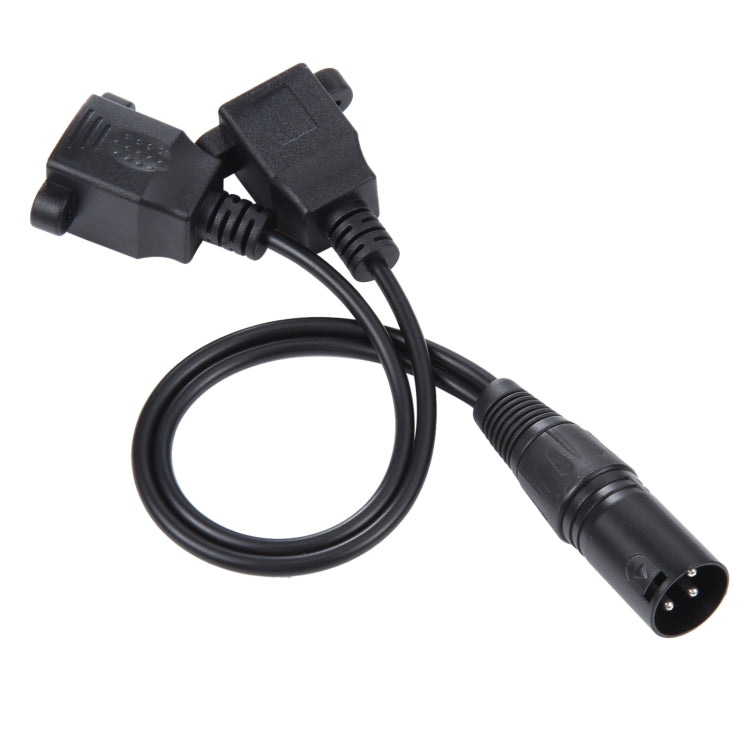 3-pin XLR Male to 2 x RJ45 Female Ethernet LAN Network Extension Cable, Cable Length: 30cm (Black) - HoMEdemic™ 