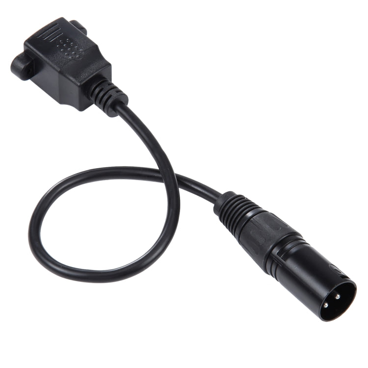 3-pin XLR Male to RJ45 Female Ethernet LAN Network Extension Cable, Cable Length: 30cm (Black) - HoMEdemic™ 