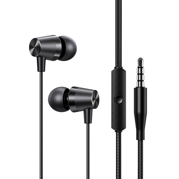 30 PCS USAMS EP-42 3.5mm Plating Metal In-ear Wired Earphone, Length: 1.2m, Test Tube Packaging(Black) - HoMEdemic™ 