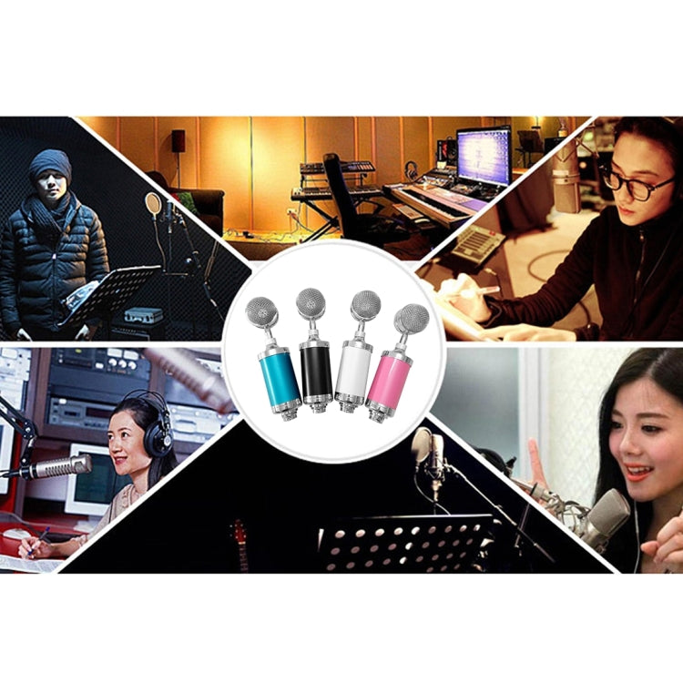 3000 Home KTV Mic Condenser Sound Recording Microphone with Shock Mount & Pop Filter for PC & Laptop, 3.5mm Earphone Port, Cable Length: 2.5m - HoMEdemic™ 