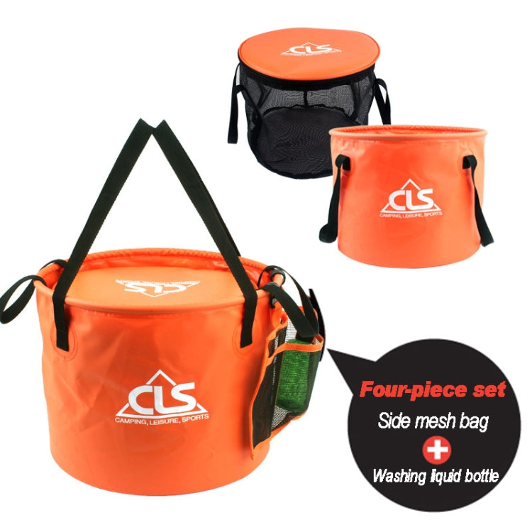 30L 4 in 1 PVC Outdoor Folding Double Drain Basket Camping Fishing Gear Bag - HoMEdemic™ 