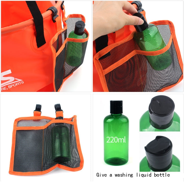 30L 4 in 1 PVC Outdoor Folding Double Drain Basket Camping Fishing Gear Bag - HoMEdemic™ 