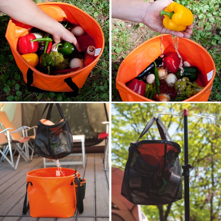 30L 4 in 1 PVC Outdoor Folding Double Drain Basket Camping Fishing Gear Bag - HoMEdemic™ 