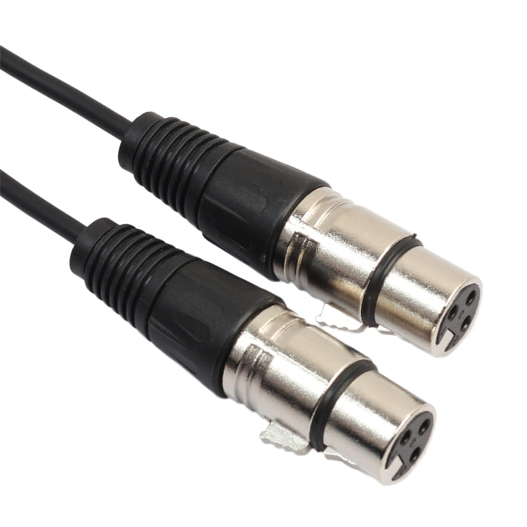 30cm 3 Pin XLR CANNON 1 Male to 2 Female Audio Connector Adapter Cable for Microphone / Audio Equipment, 1 Male to 2 Female Silver - HoMEdemic™ 