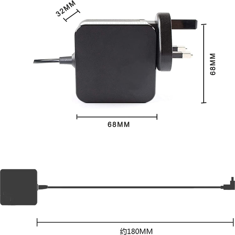 33W 19V 1.75A Laptop Charger Adapter with DC 4.0 x 1.35mm Port For ASUS S200 S200EX202E X202 X201E X201, UK Plug - HoMEdemic™ 