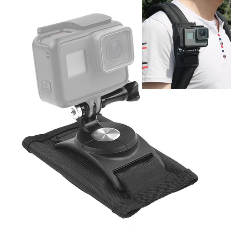 360 Degree Rotating Quick Release Strap Mount Shoulder Backpack Mount for GoPro, Insta360, DJI and Other Action Cameras(Black) - HoMEdemic™ 