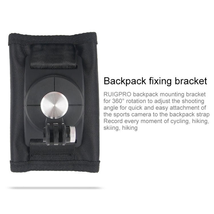 360 Degree Rotating Quick Release Strap Mount Shoulder Backpack Mount for GoPro, Insta360, DJI and Other Action Cameras(Black) - HoMEdemic™ 