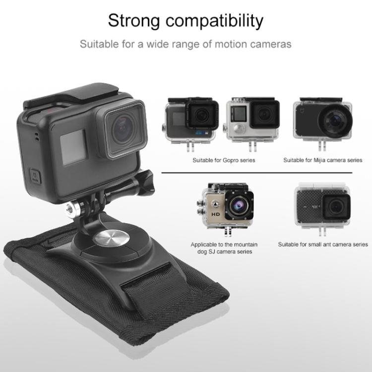 360 Degree Rotating Quick Release Strap Mount Shoulder Backpack Mount for GoPro, Insta360, DJI and Other Action Cameras(Black) - HoMEdemic™ 