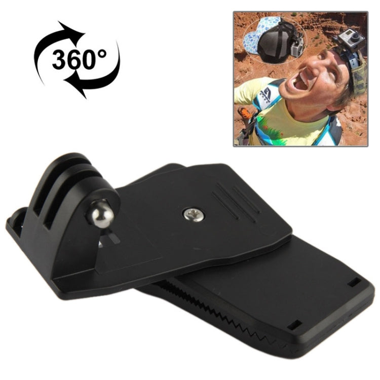 360 Degree Rotation Backpack Rec-Mounts Clip Clamp Mount for GoPro, Insta360, DJI and Other Action Cameras(Black) - HoMEdemic™ 