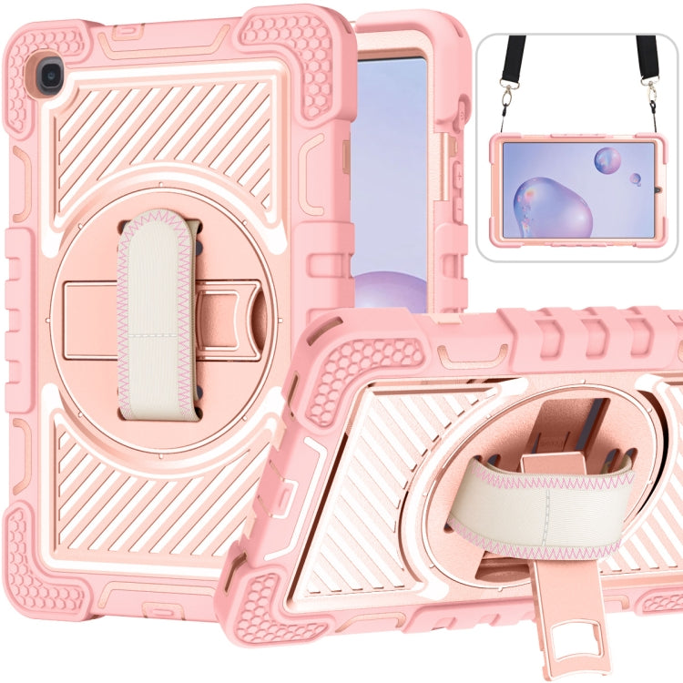 360 Degree Rotation Contrast Color Shockproof Silicone + PC Case with Holder & Hand Grip Strap & Shoulder Strap - HoMEdemic™ 