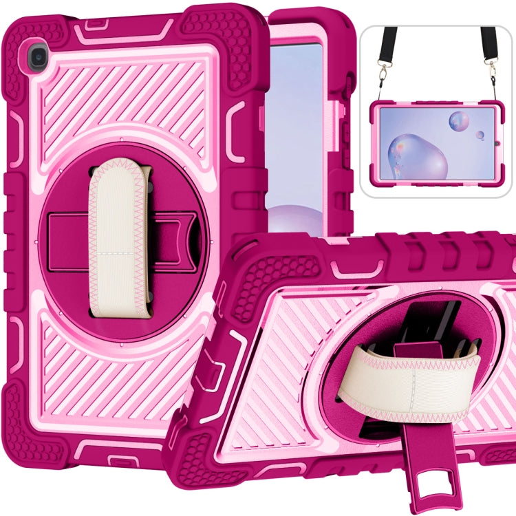 360 Degree Rotation Contrast Color Shockproof Silicone + PC Case with Holder & Hand Grip Strap & Shoulder Strap - HoMEdemic™ 