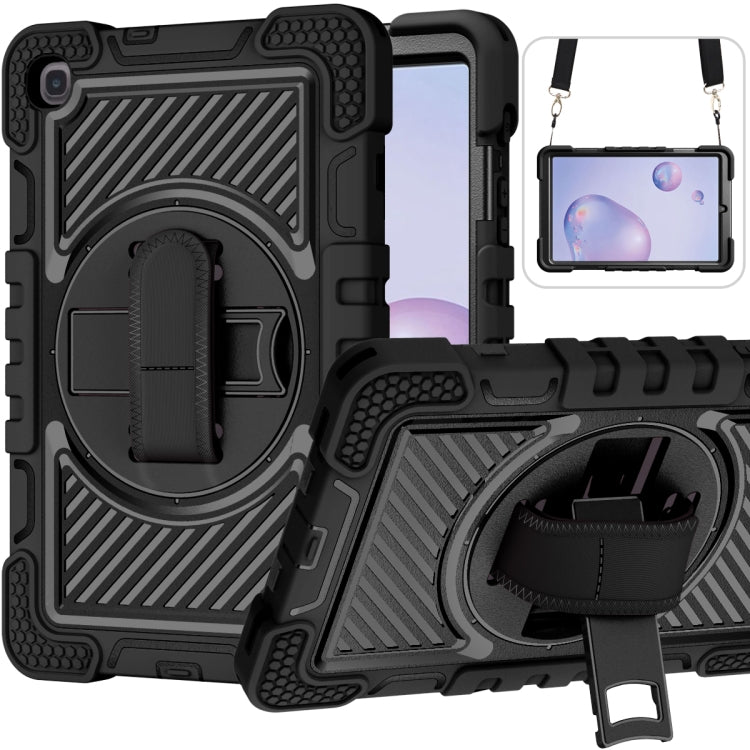 360 Degree Rotation Contrast Color Shockproof Silicone + PC Case with Holder & Hand Grip Strap & Shoulder Strap - HoMEdemic™ 
