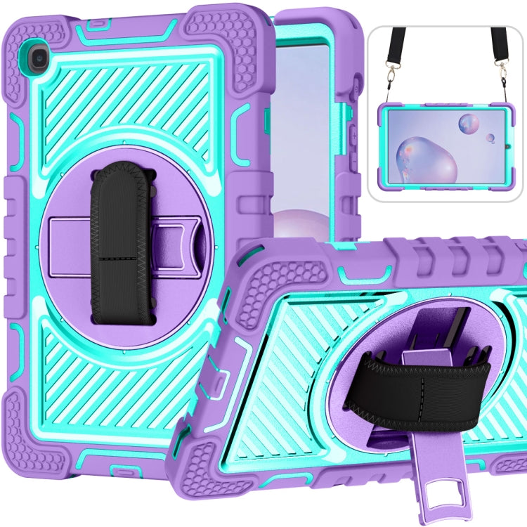 360 Degree Rotation Contrast Color Shockproof Silicone + PC Case with Holder & Hand Grip Strap & Shoulder Strap - HoMEdemic™ 